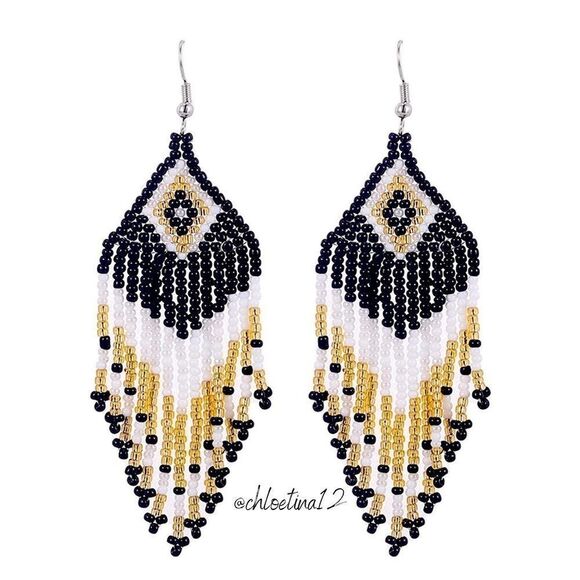 NEW Handmade Unique Long Tassel Earrings,  Statement Earrings - Picture 1 of 7